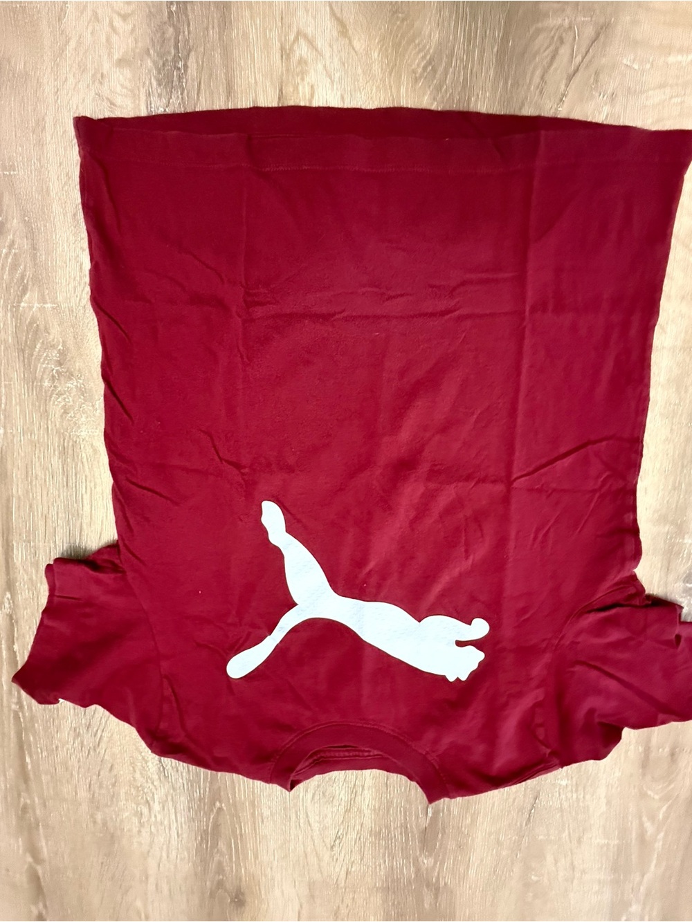 Puma Red Short Sleeve Tee with White Puma Logo